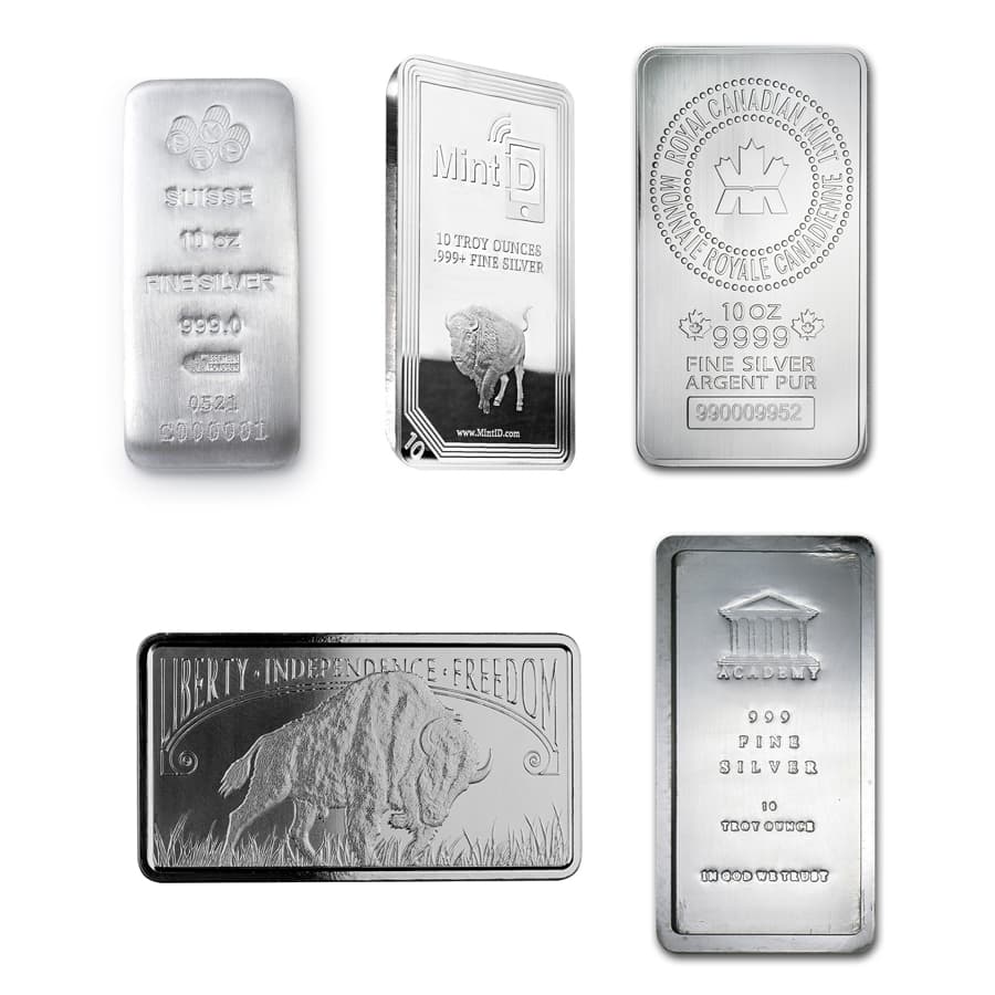 Assorted Silver Bars 10oz